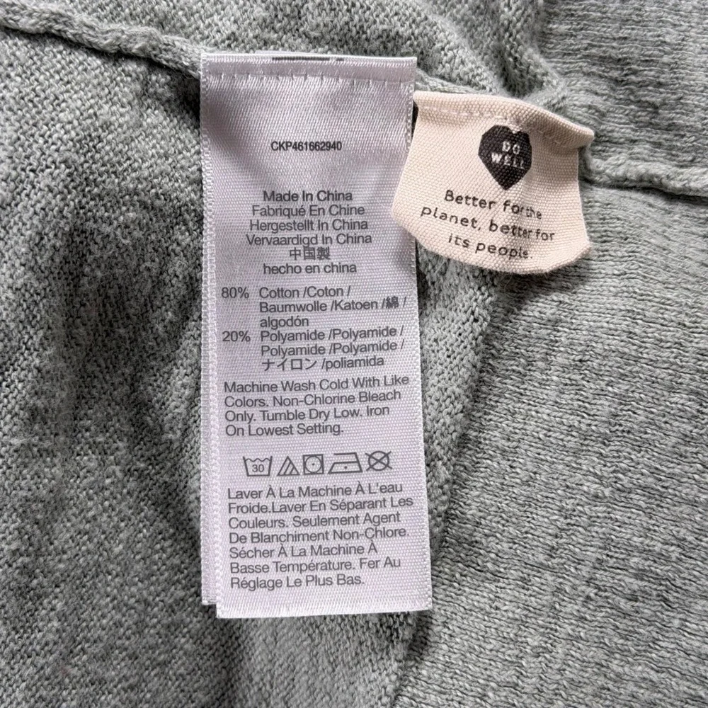 Madewell heathered Cardigan Sweater sage Green Medium Long Sleeve Open‎ Front